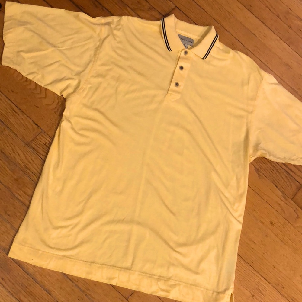 ⛳️CUTTER & BUCK YELLOW POLO SHIRT - MENS LARGE⛳️